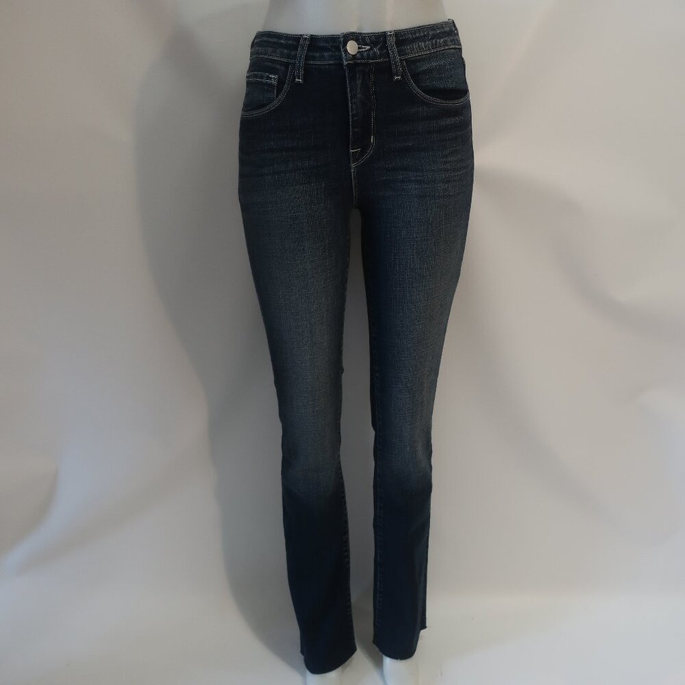 NWT Womens L'Agence Ruth High Rise Straight Leg Blue Jeans 25 - Picture 2 of 8